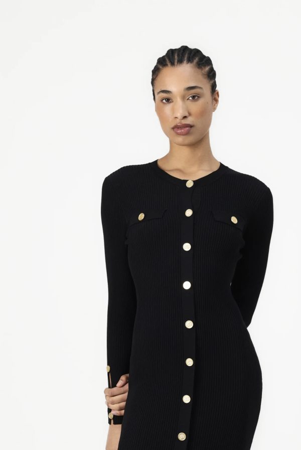 KARL LAGERFELD - Elegant knit dress - black - Bilde 3